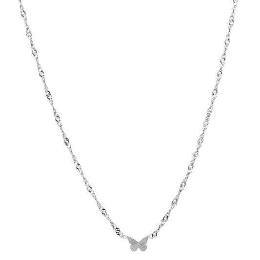Ketting Vlinder zilver