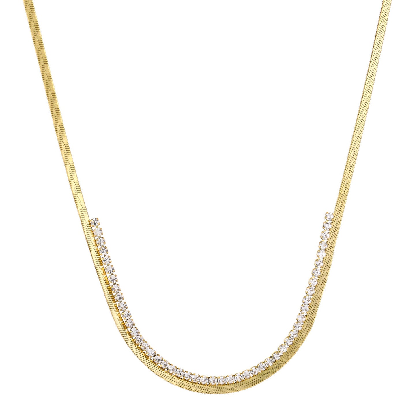 Ketting Zirkonia goud