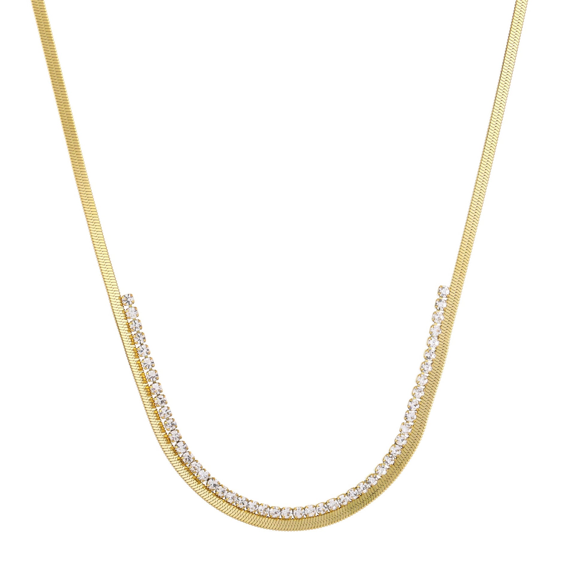 Ketting Zirkonia goud