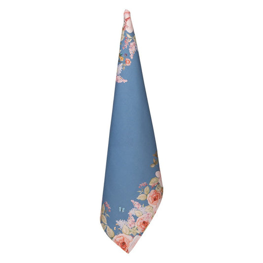 Keukendoek Bloemen blauw 70x50cm
