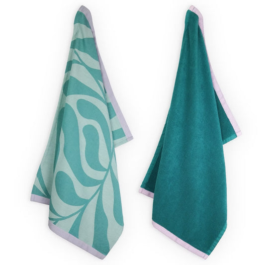 Keukendoek en handdoek set-van-2 Forest Dew 70x50cm