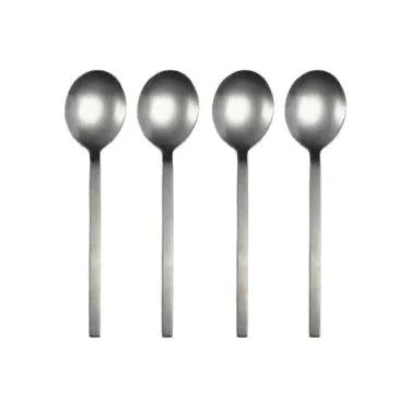 Lepeltjes Charlot set-van-4 RVS zilver