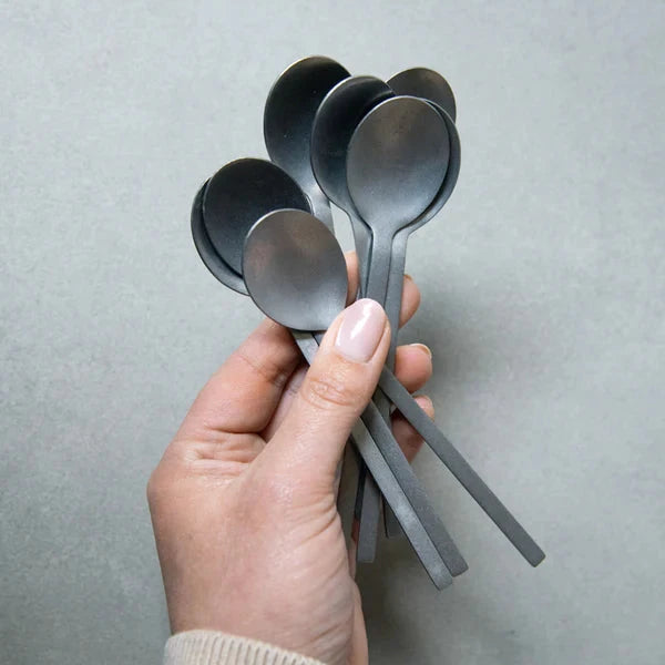 Lepeltjes Charlot set-van-4 RVS zilver