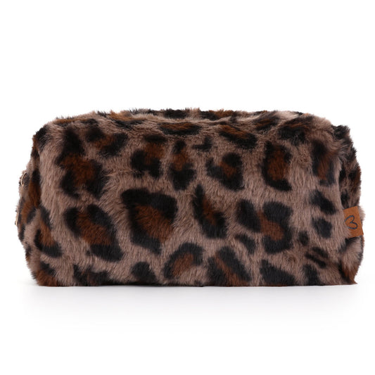 Make-up tas Faur Fur Luipaard bruin 20x10cm