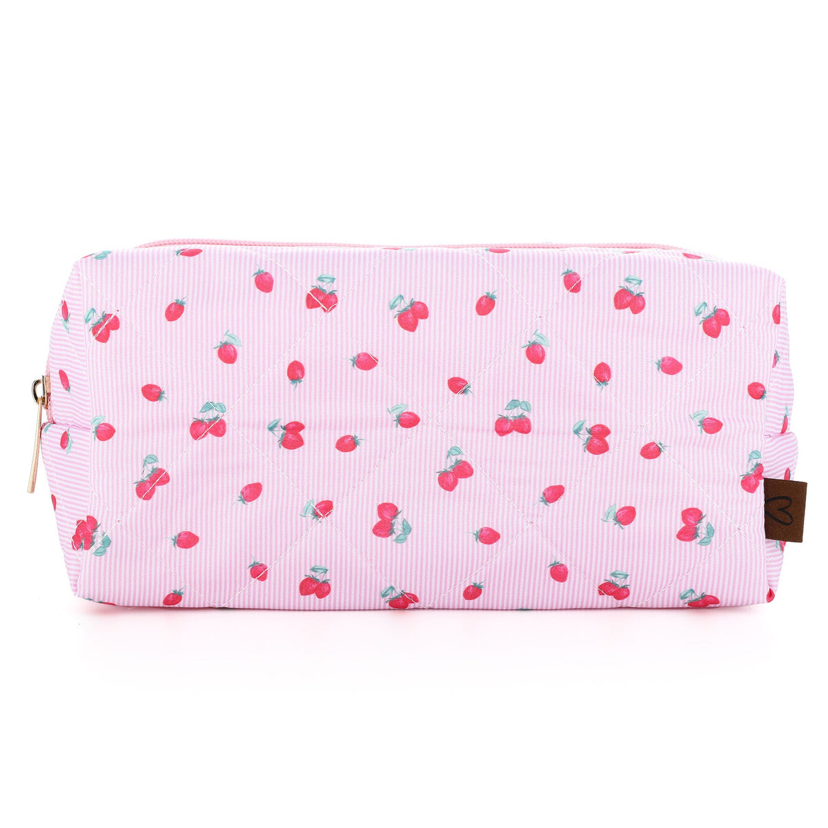 Make-up tas Strawberry roze 22x14cm