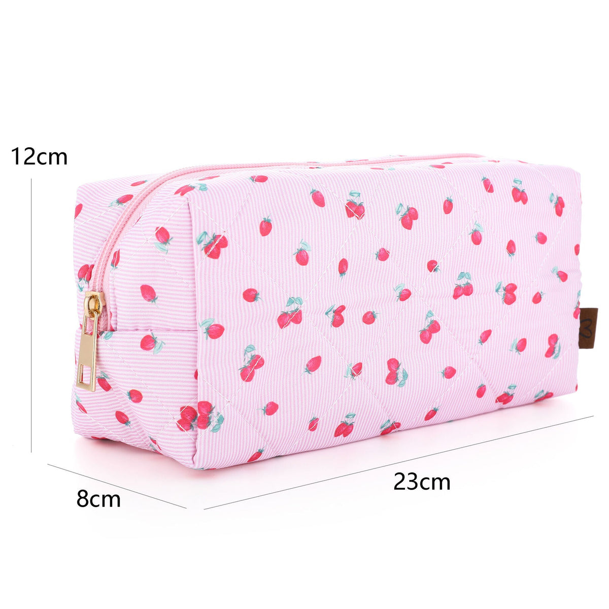 Make-up tas Strawberry roze 22x14cm