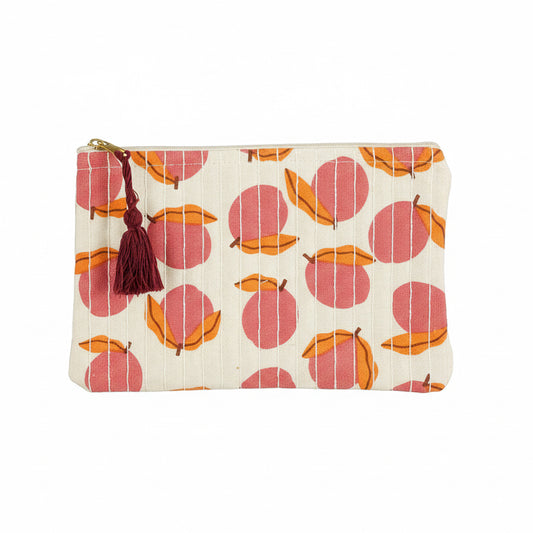 Make-up tas Abrikoos crème roze 21x13cm