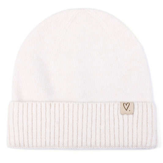 Muts Basic Soft Knit off white vooraanzicht
