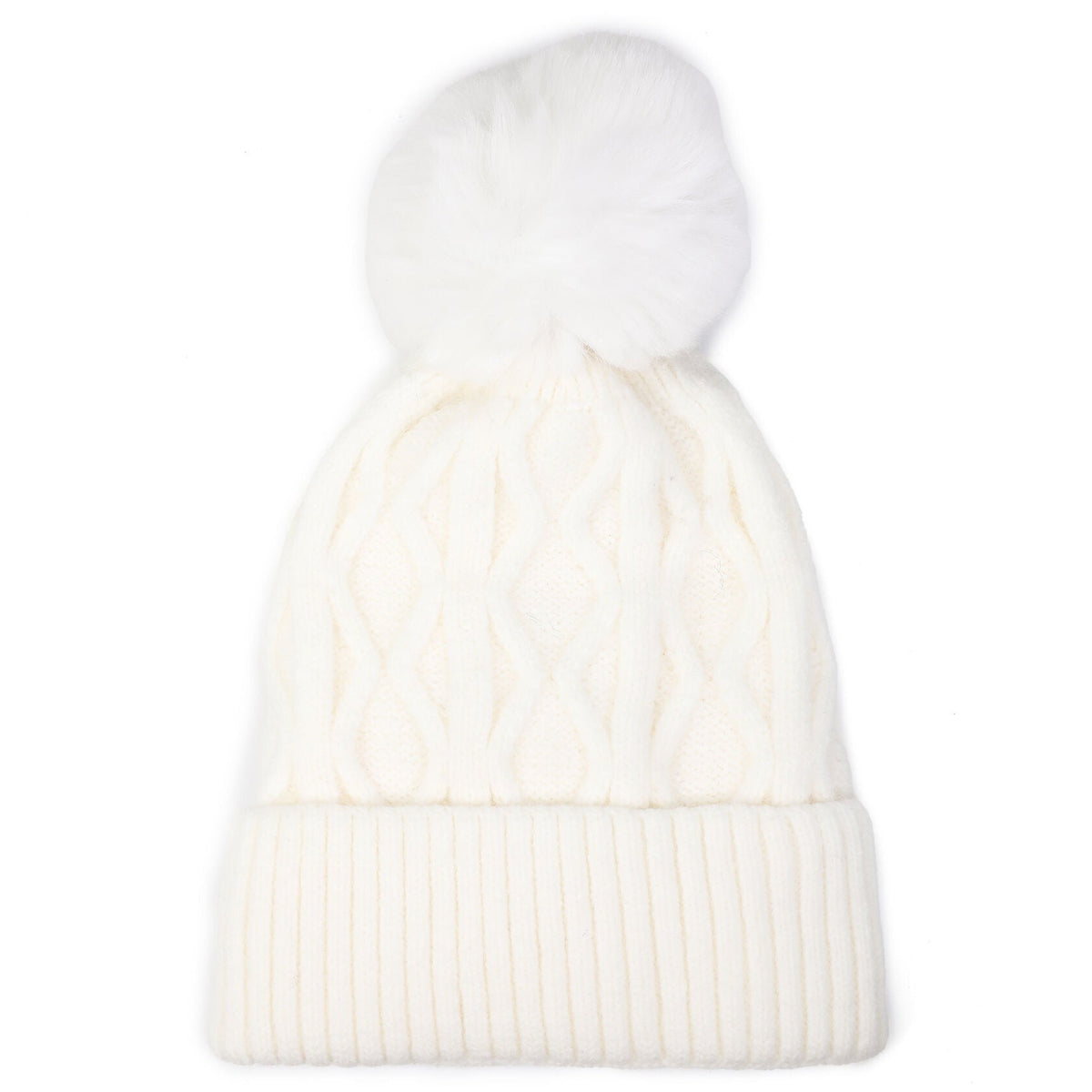 Muts Spiraal Pompon wit