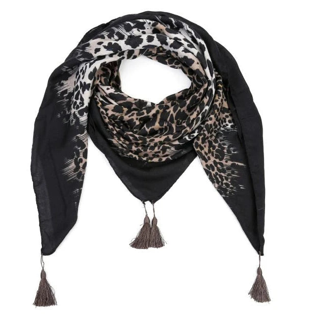 Omslagdoek Safari bruin 130x130cm