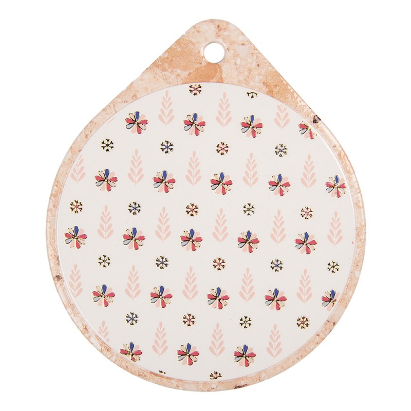 Onderzetter Bloemen Kleurrijk beige 23x20cm