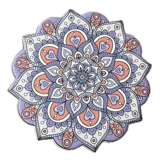 Onderzetter Mandala Bloem lila paars 11x11cm