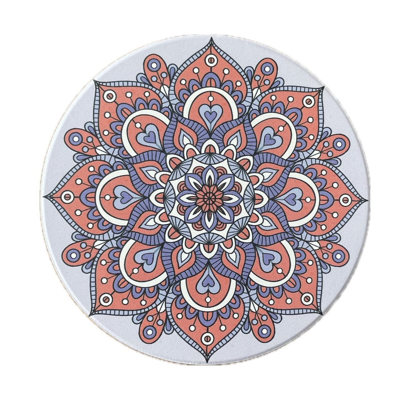 Onderzetter Mandala Rond oranje lila 11x11cm