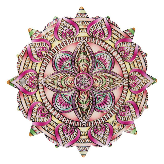 Onderzetter Mandala roze 20x20cm