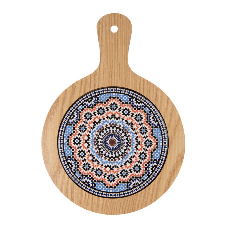 Onderzetter Mozaïek bruin blauw 27x19cm