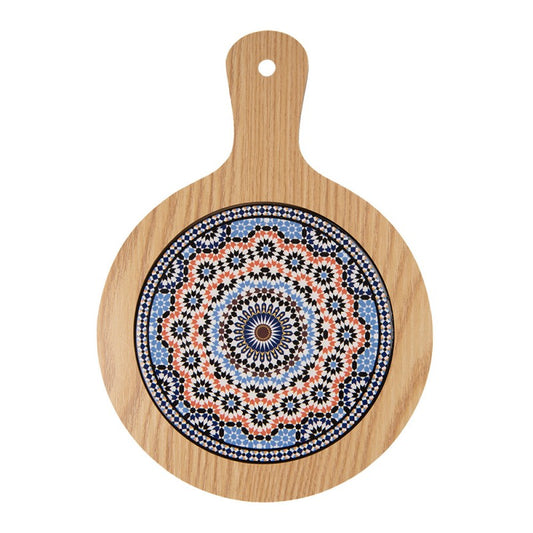 Onderzetter Mozaïek bruin blauw 27x19cm