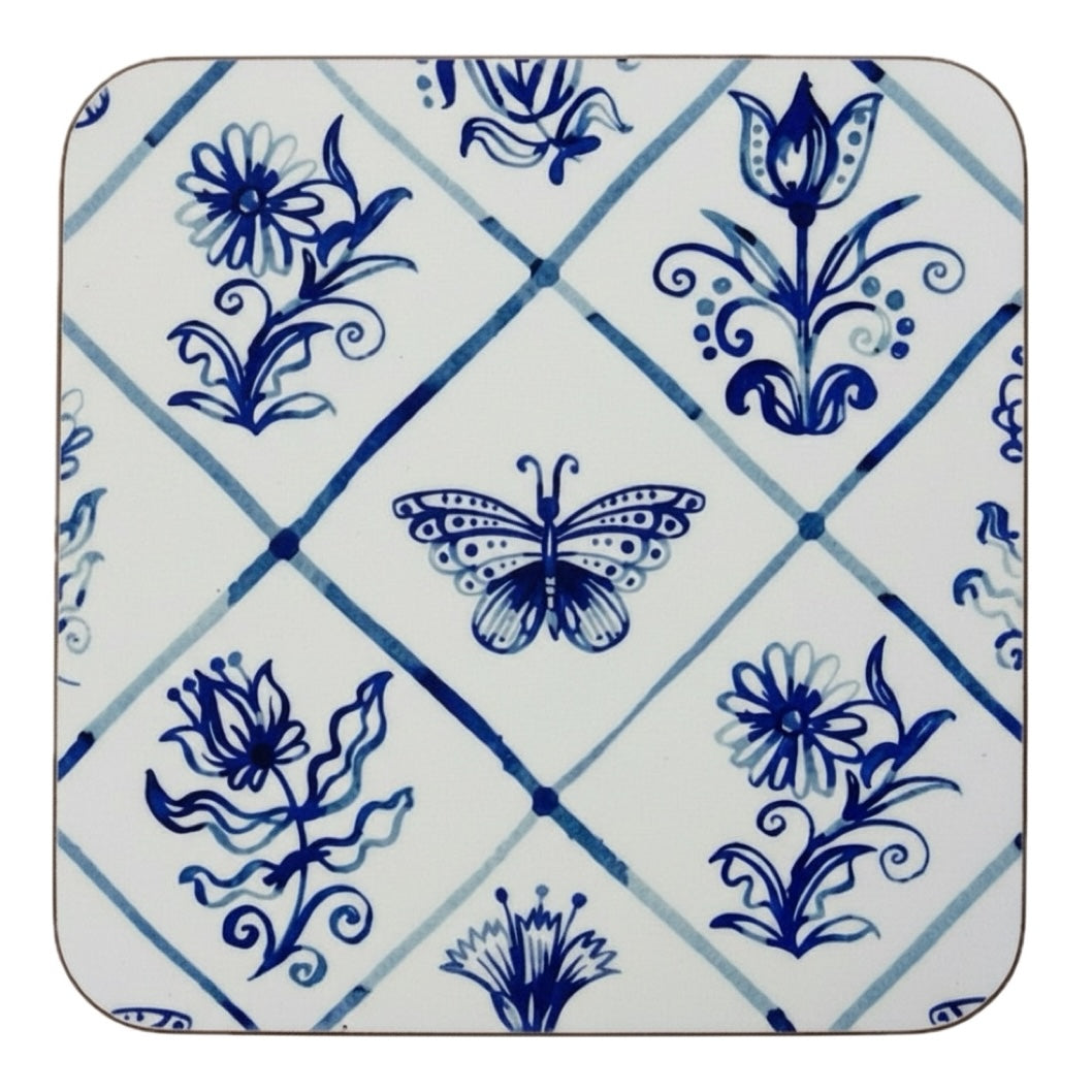 Onderzetters set-van-6 Delfts Blauw 10x10cm