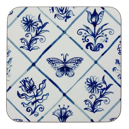 Onderzetters set-van-6 Delfts Blauw 10x10cm
