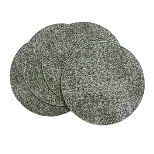 Onderzetters set-van-4 Rond groen 10x10cm