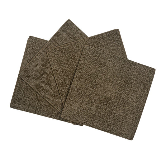 Onderzetters set-van-4 Vierkant khaki 10x10cm