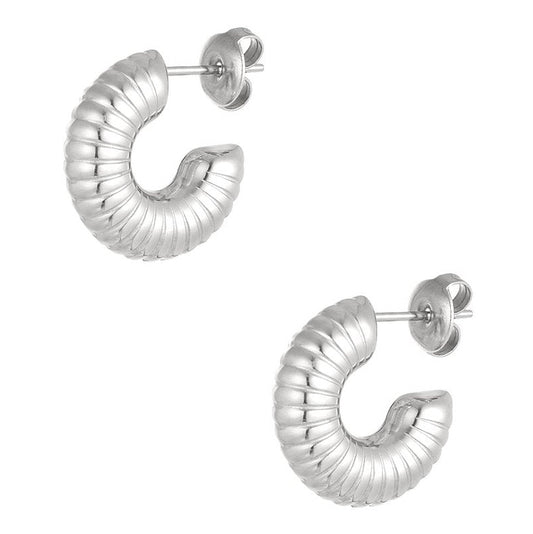 Oorbellen Aesthetic Halve Maan S zilver