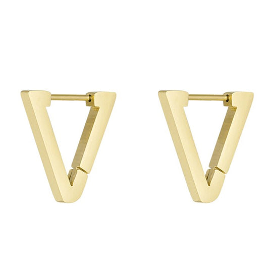 Oorbellen Basic Driehoek goud