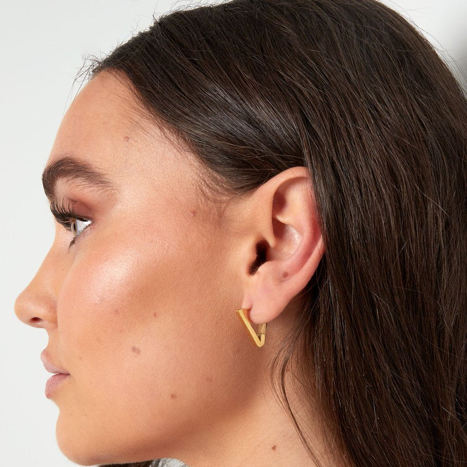 Oorbellen Basic Driehoek goud