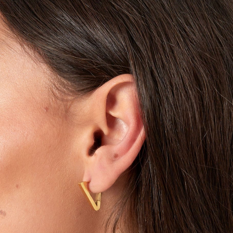 Oorbellen Basic Driehoek goud