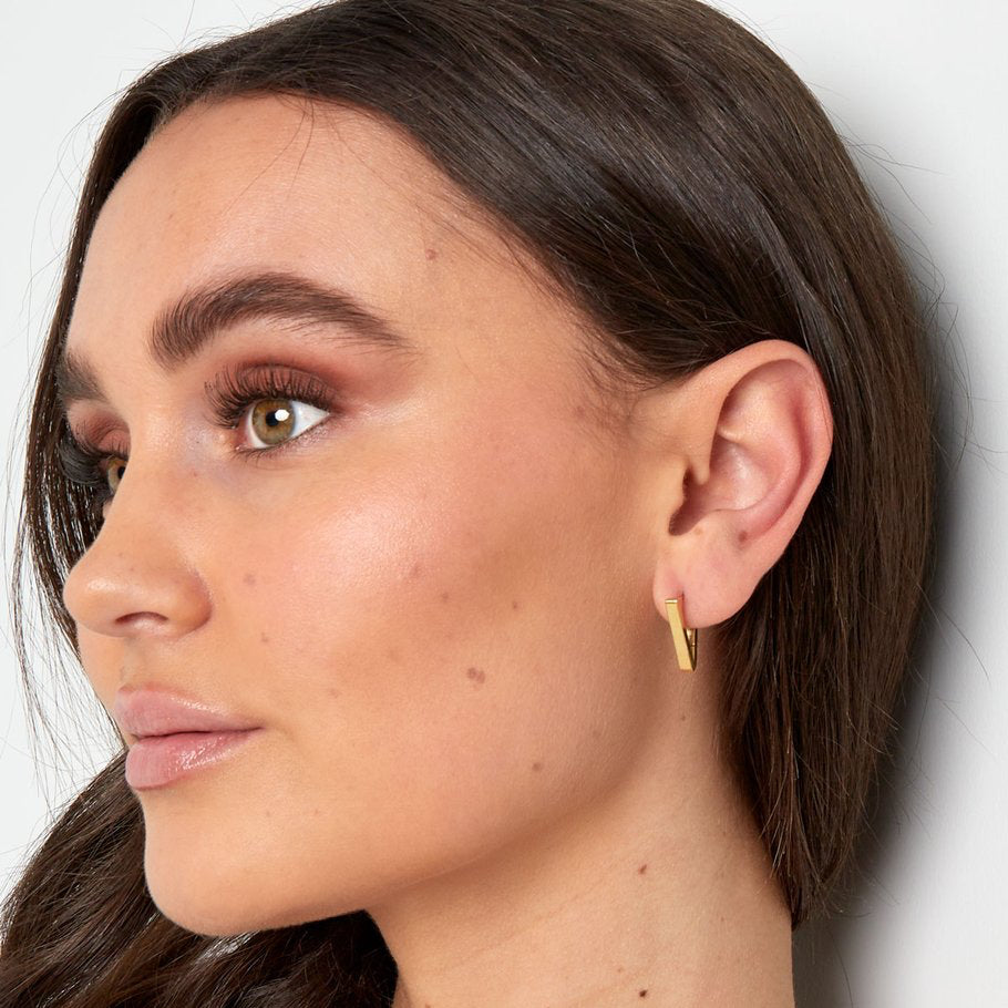 Oorbellen Basic Driehoek goud