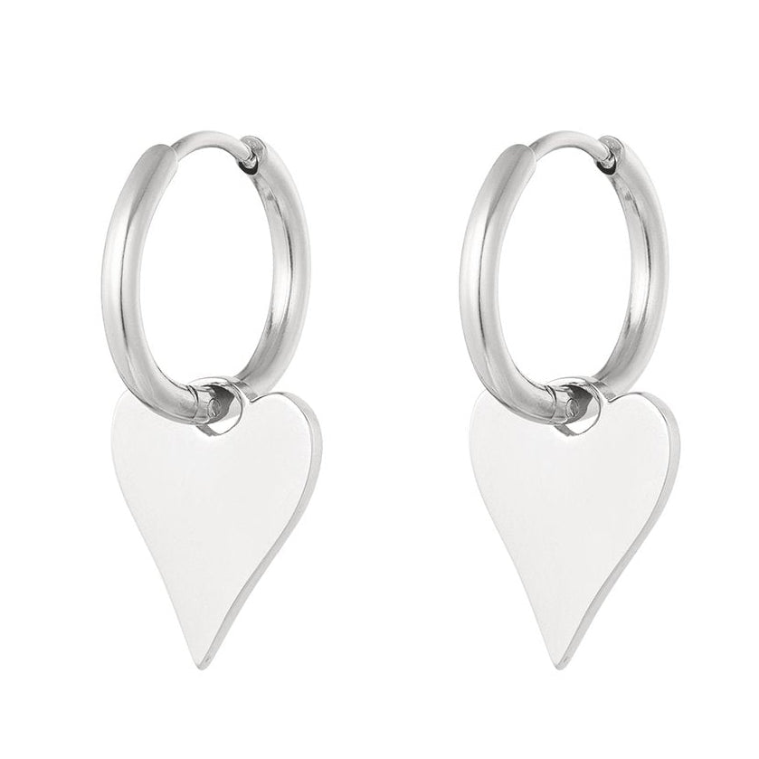 Oorbellen Basic Hart zilver