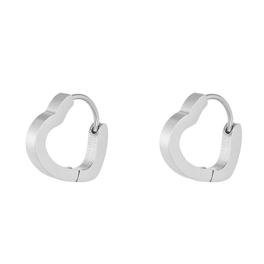 Oorbellen Basic Hart zilver S