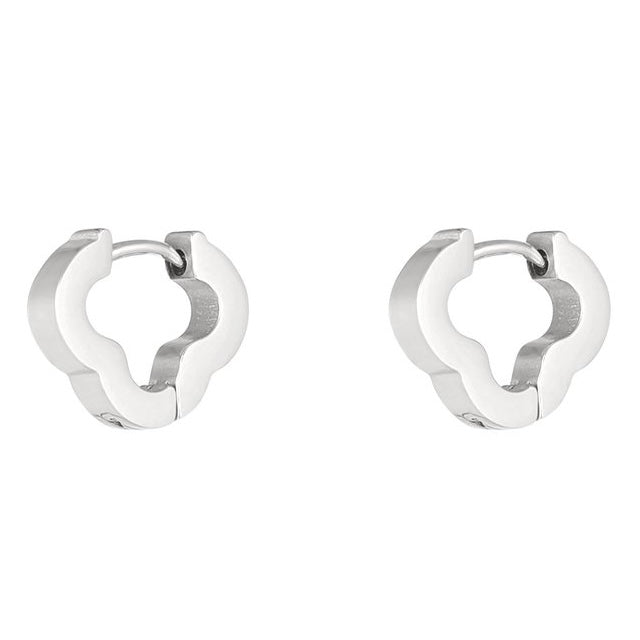 Oorbellen Basic Klaver zilver S