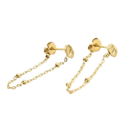 Oorbellen Chain Inspiration Studs goud