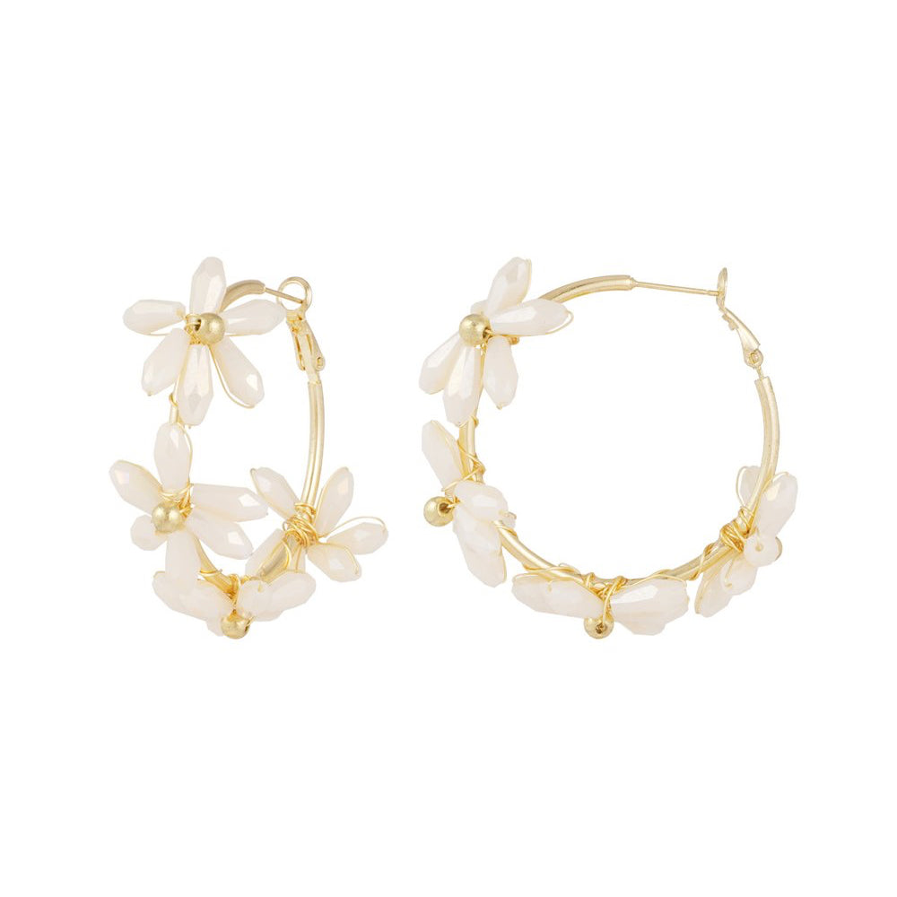 Oorbellen Flowering Rings goud wit