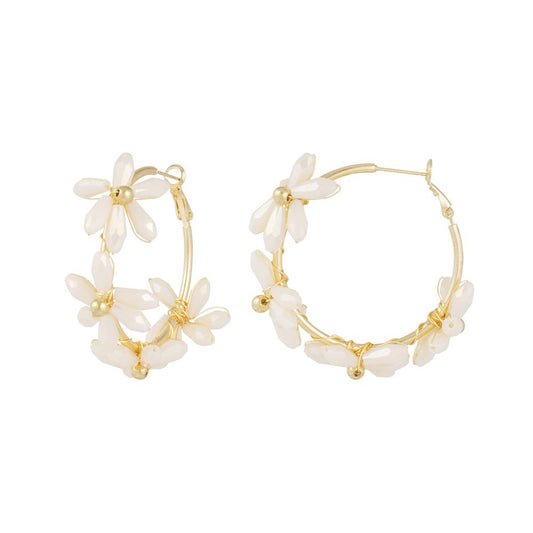 Oorbellen Flowering Rings goud wit