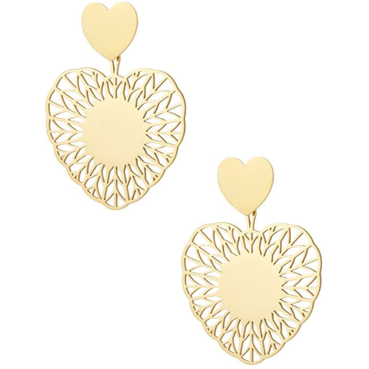 Oorbellen Hart Mandela goud