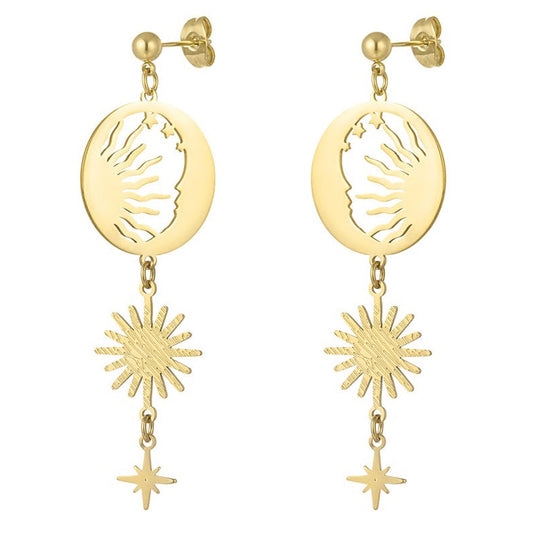 Oorbellen Let the Sun Shine goud