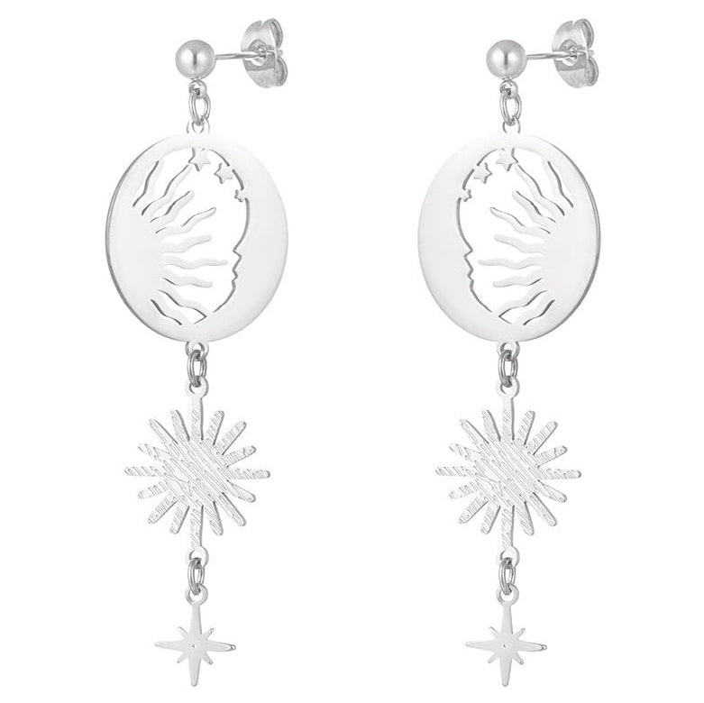 Oorbellen Let the Sun Shine zilver