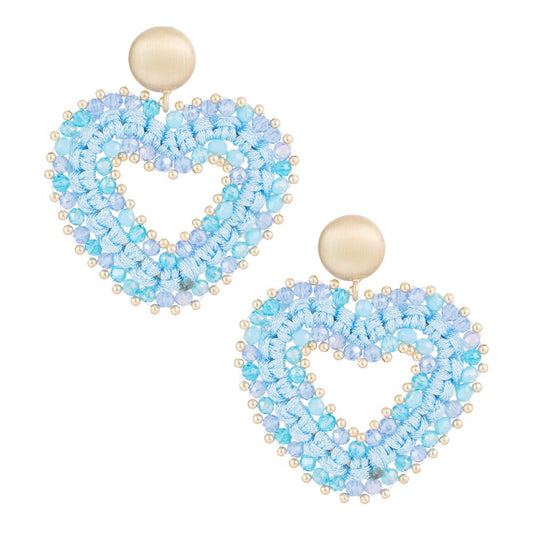 Oorbellen Love al the Way goud blauw