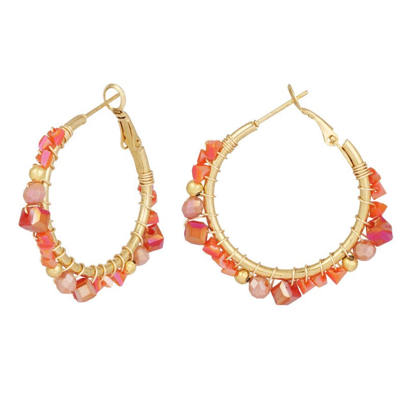 Oorbellen Majestic Dreams goud oranje