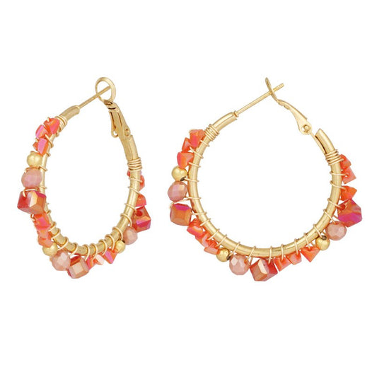 Oorbellen Majestic Dreams goud oranje