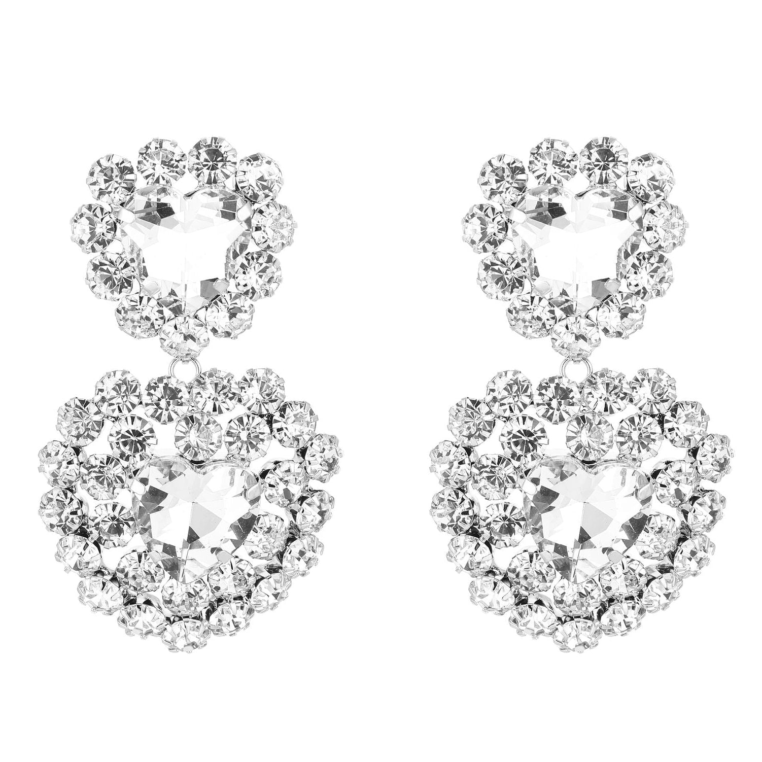 Oorbellen Party Zirkonia zilver