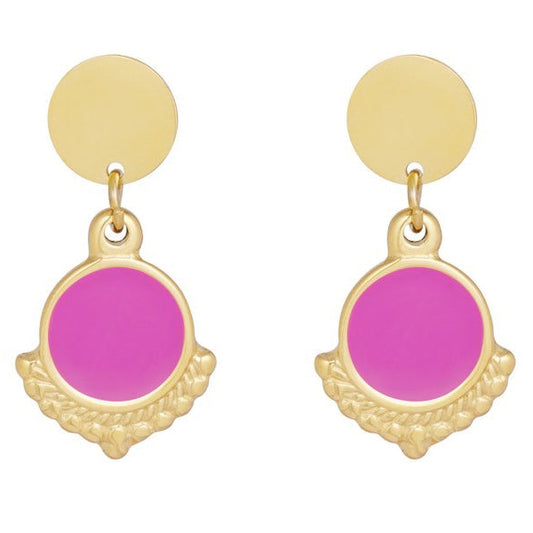 Oorbellen Sierlijk goud roze