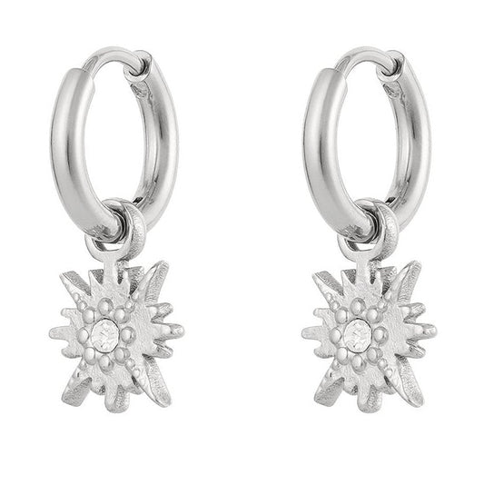 Oorbellen Star Stone zilver