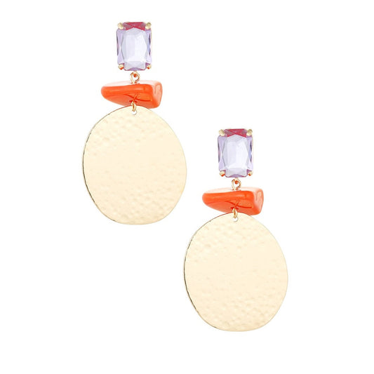 Oorbellen Statement Strandvibe goud oranje