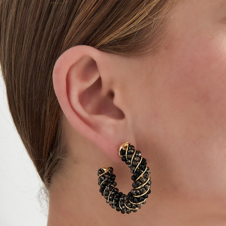 Oorbellen Twisted Grace zwart