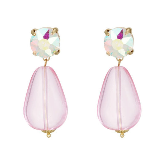 Oorbellen Wonderland goud roze