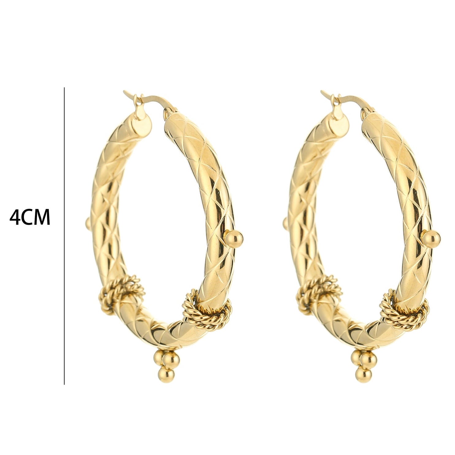 Oorbellen Bali Hoops goud maat