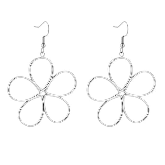 Oorbellen Bloemen zilver