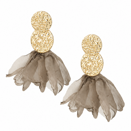 Oorbellen Blooming Babe goud beige